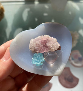 Blue Chalcedony Heart