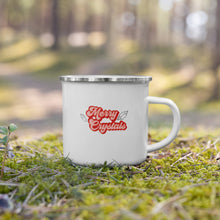 Load image into Gallery viewer, Merry Crystals Enamel Mug red