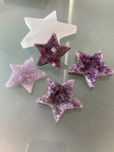 Load image into Gallery viewer, Star shape druzy Amethyst