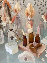 Load image into Gallery viewer, Antique Apothecary Bottle with amethyst Hamsa
